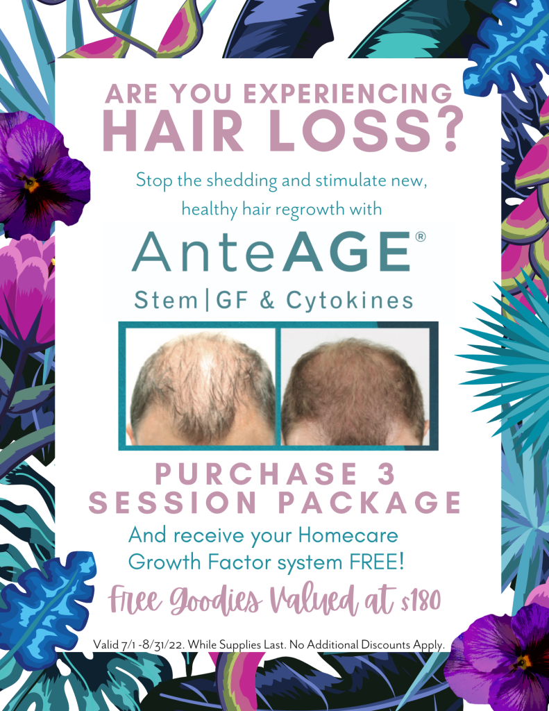 Are you experiencing hair loss? AnteAge Stem|GF & Cytokines