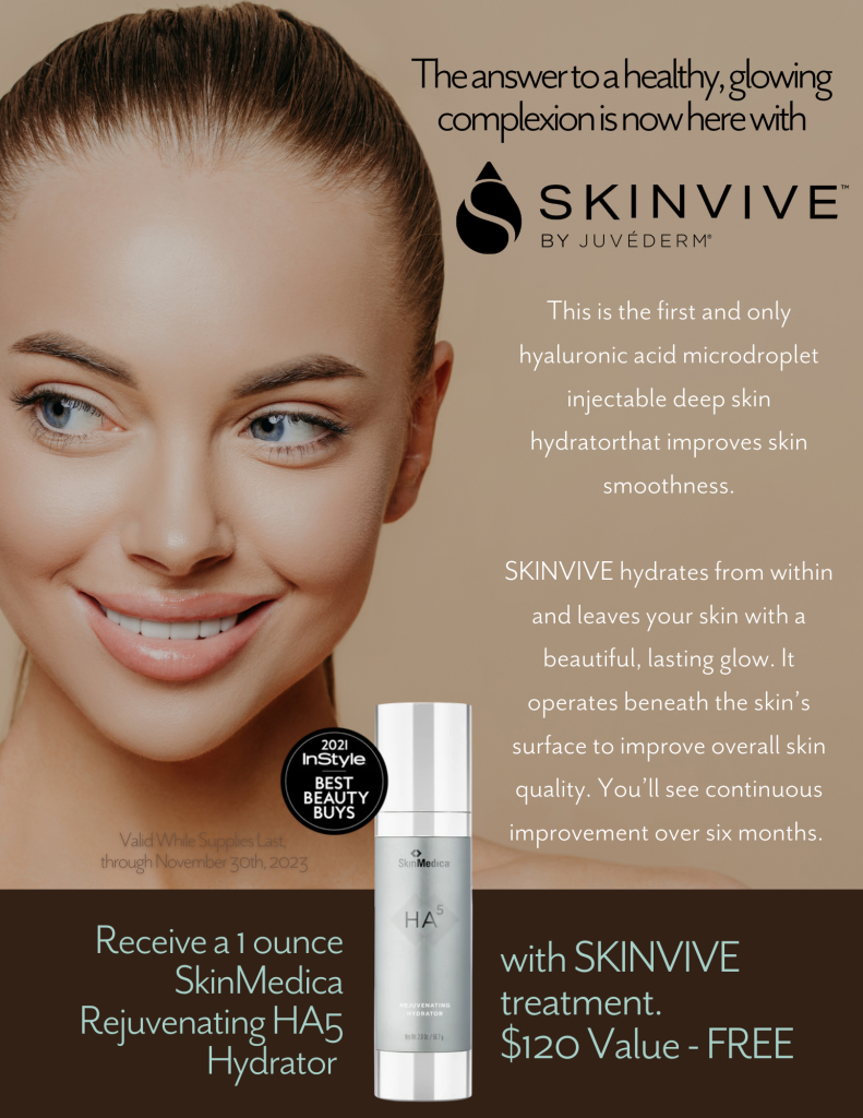 SKINVIVE™ is officially here! Get your glow on this Holiday season with this innovative new, no-downtime treatment.