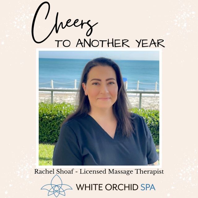 Congratulations Rachel! 🍾

Cheers to 8 years with White Orchid Spa! Rachel is very talented in deep tissue, cupping, Gua Sha, and Qigong. 
Call to schedule with Rachel today! 🎉
772.231.1133